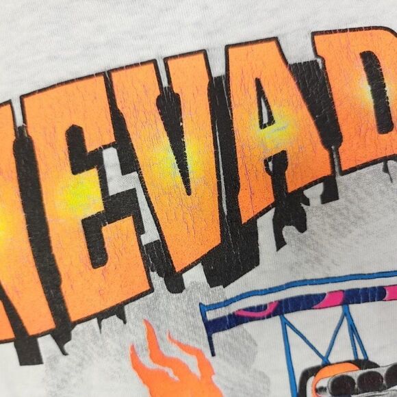 Nevada Rattler Racing T Shirt Vintage 90s Funny Car Drag Race Oneita Mens XL - Picture 3 of 9